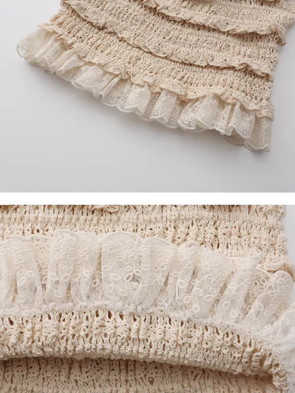 Vintage Charm Cotton Frill Top