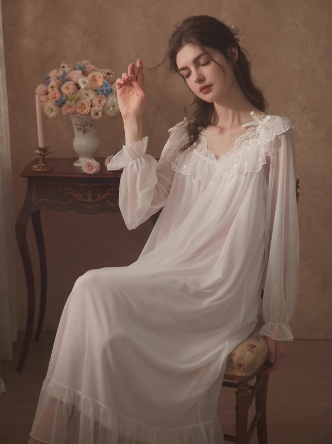 Enchanted Lace Long Nightdress