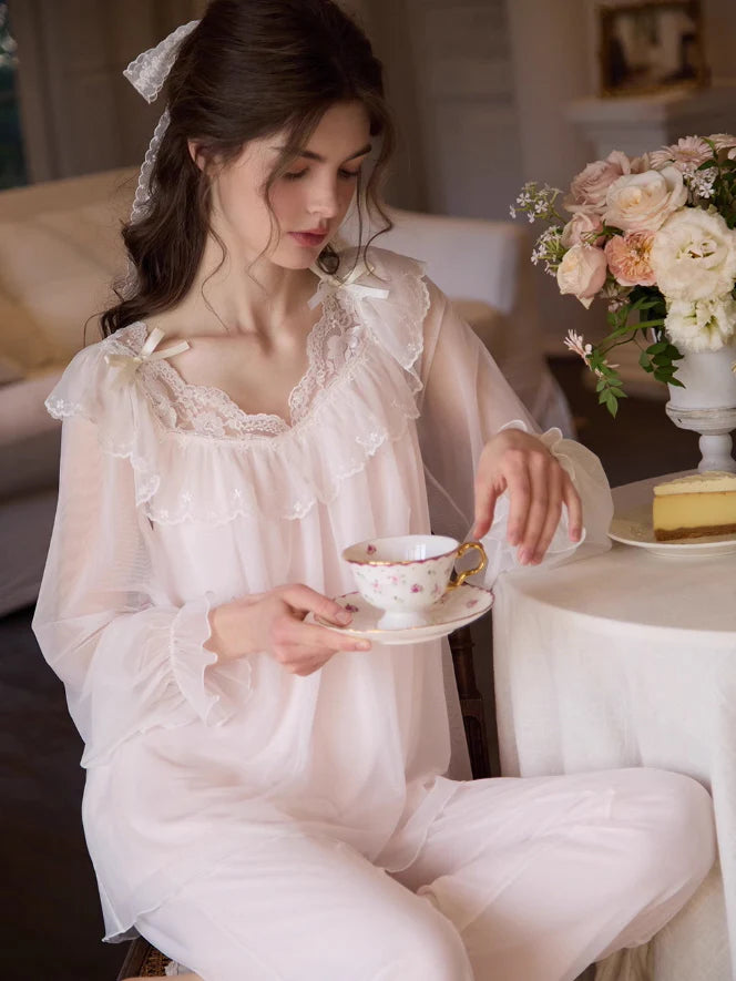 Dreamy Ruffle Lace Fairy Pajama Set