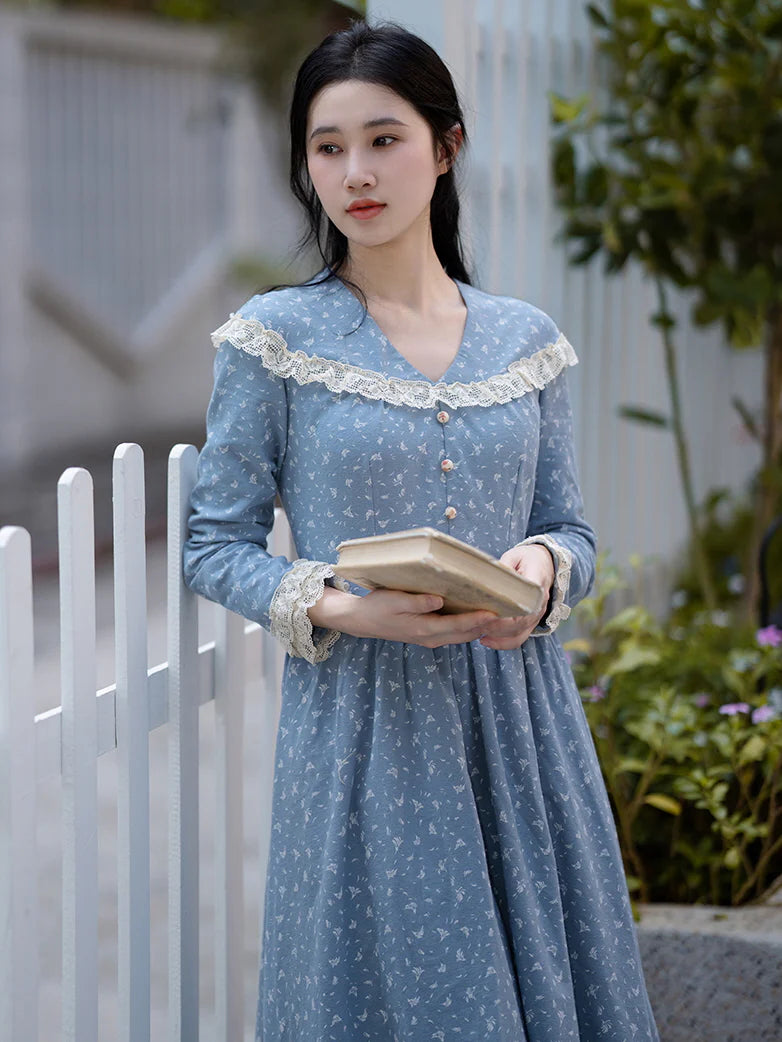 Emily's Blue Floral Dream Dress