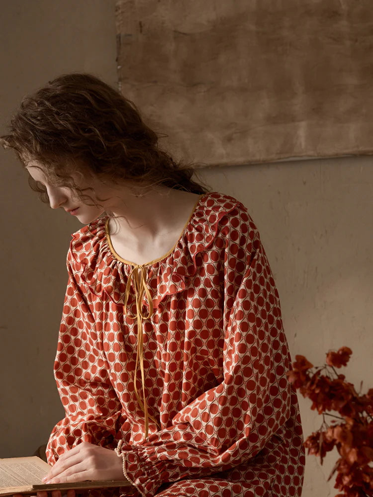 Vintage Polka Dot Pajama Set