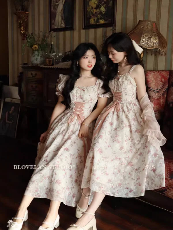 Enchanted Pink Blooms Princess Dress