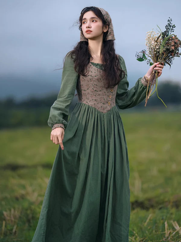 Meadow Whisper Floral Corset Dress