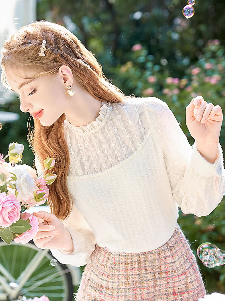 Sheer Elegance Lace Blouse