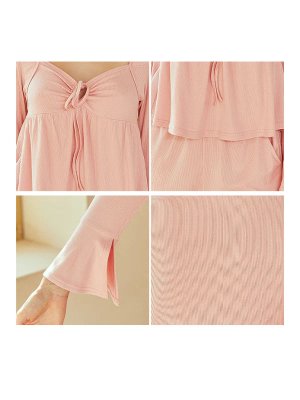 Blush Dream Long-Sleeve Loungewear Set