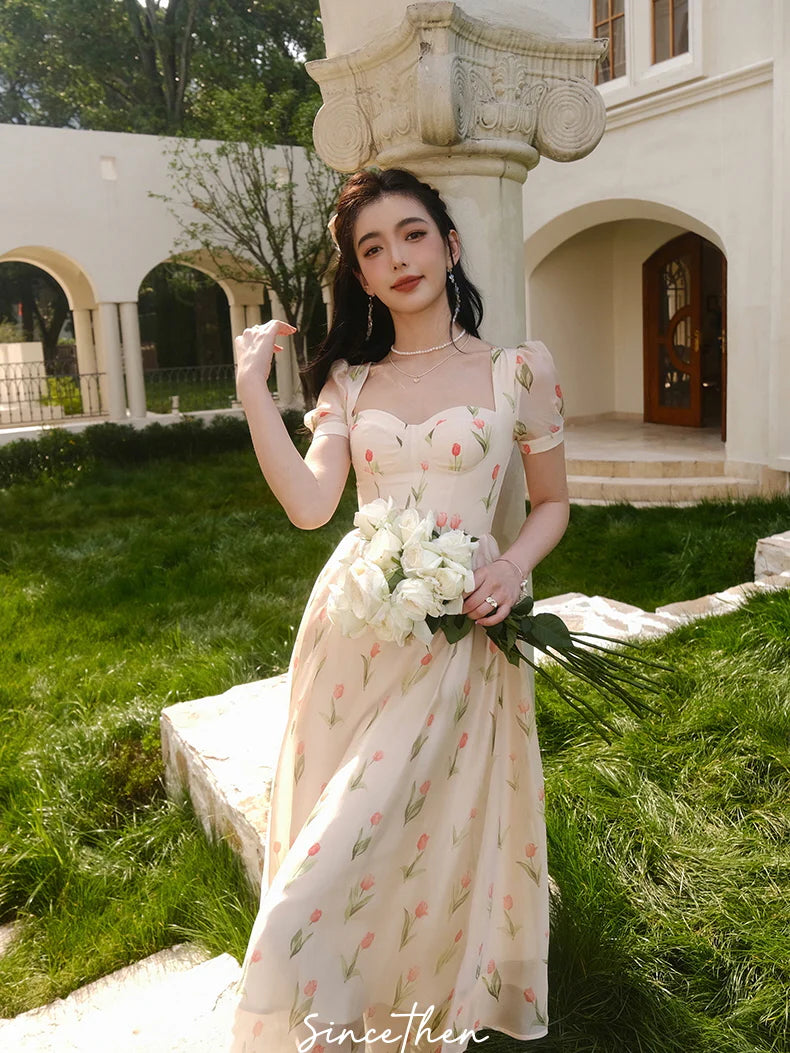 Elara's Tulip Garden Dress