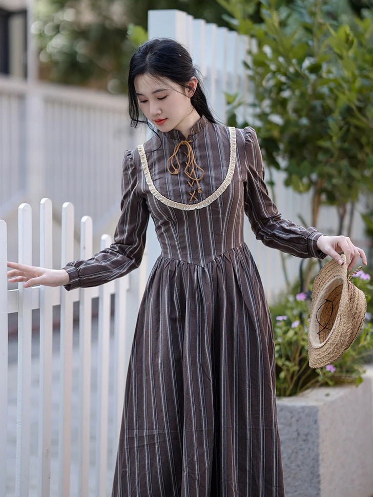 Charlotte's Breezy Brown Stripe Dress