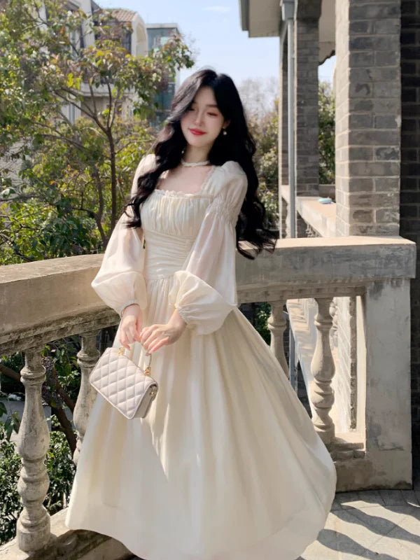 Sunlit Terrace Ivory Elegance Dress