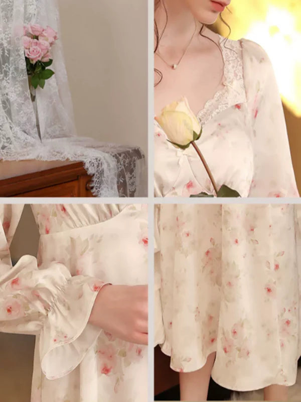 Elegant Rose Enchantment Nightgown