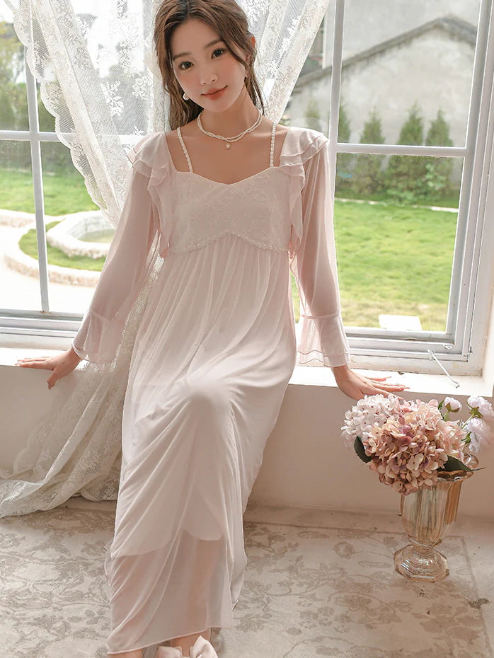 Ethereal Elegance Romantic Nightgown