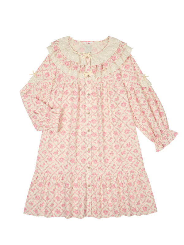 Vintage Rose Lace Nightgown