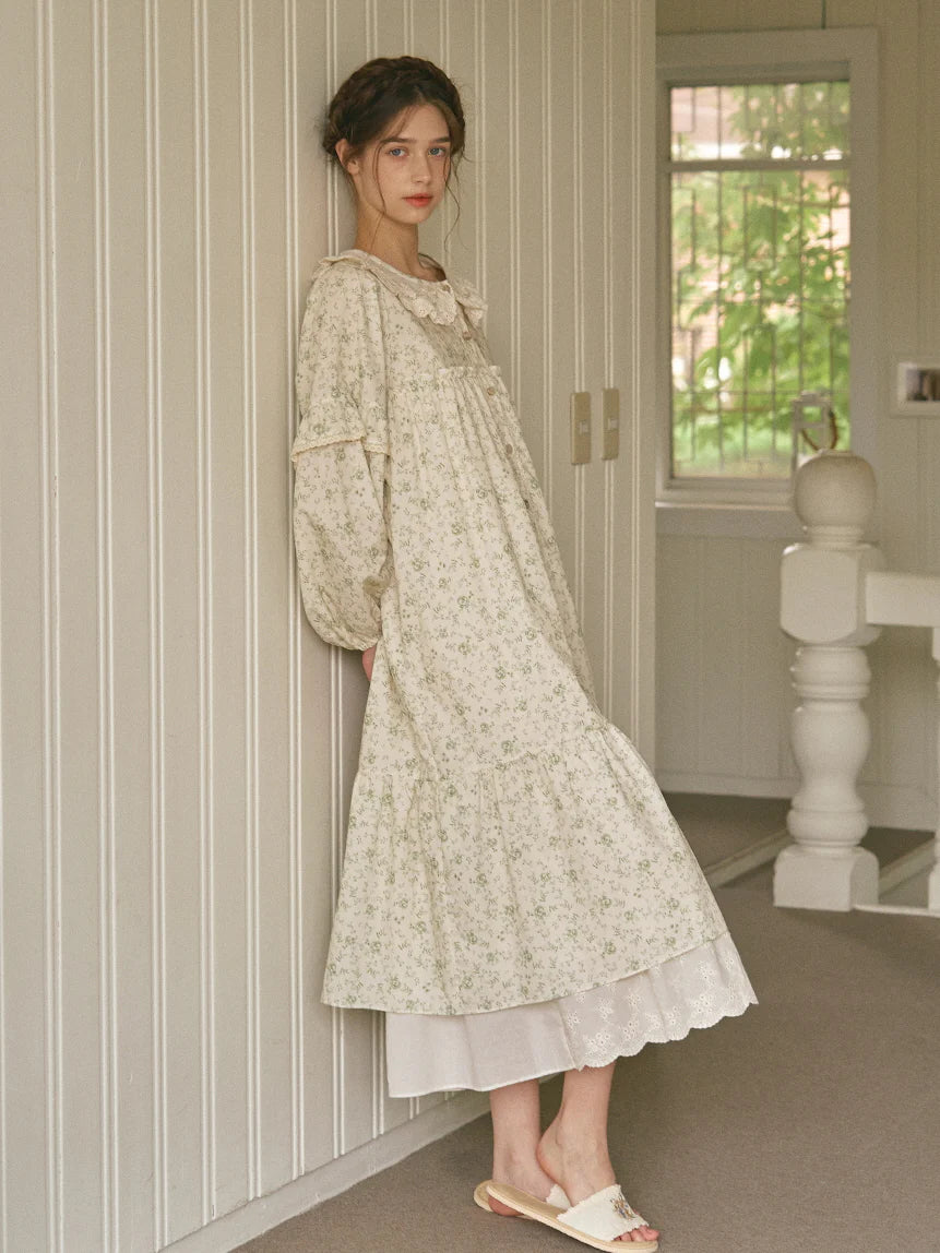 Green Garden Morning Gown