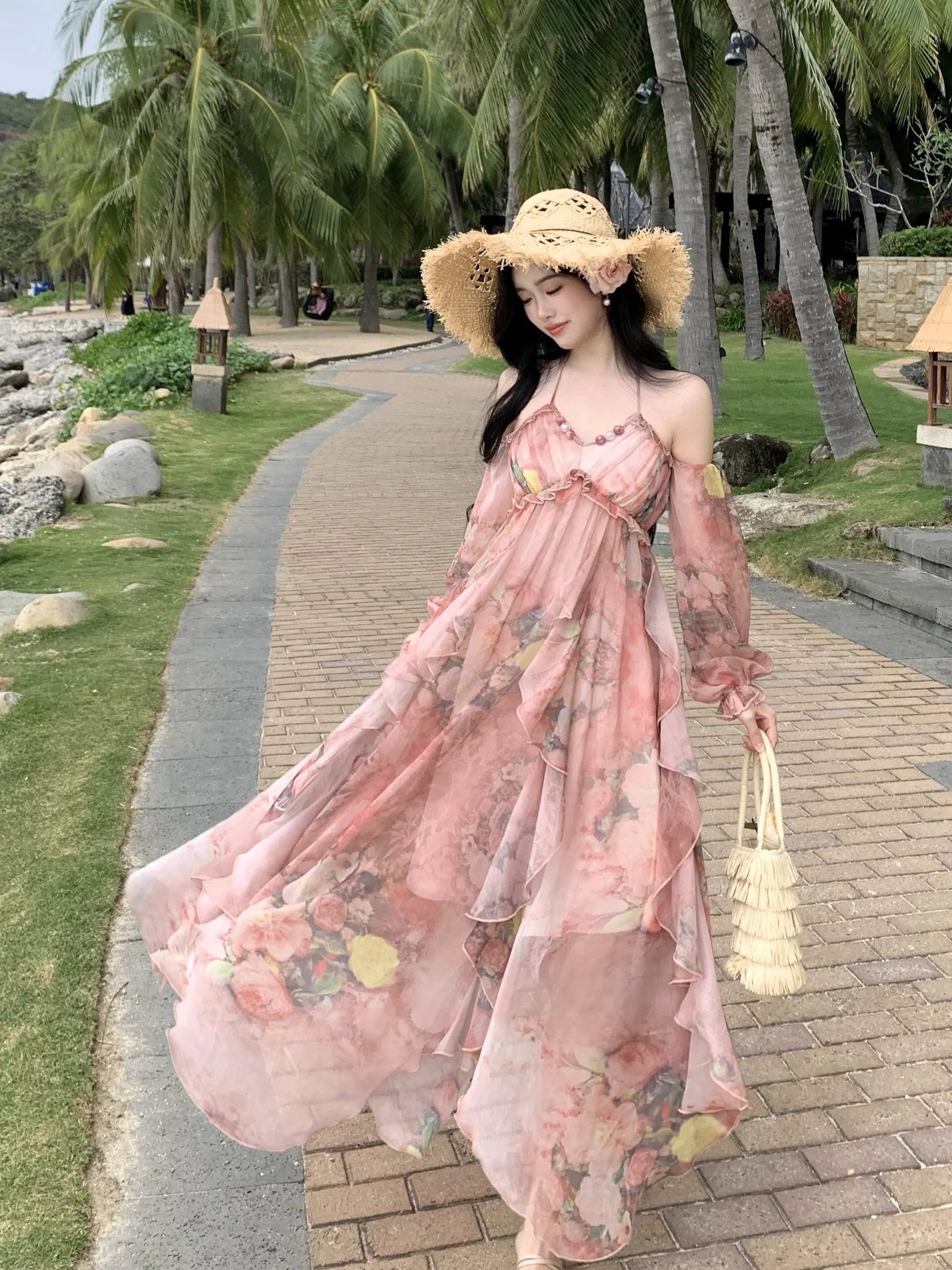 Enchanted Bloom Chiffon Gown