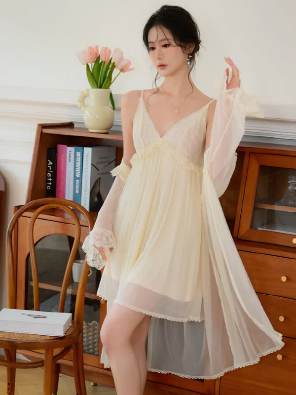 Soft Yellow Dreamer Nightgown Set