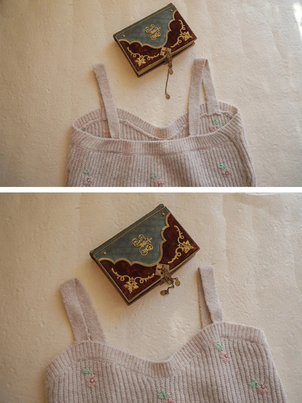 Vintage Bloom Embroidered Knit Cardigan