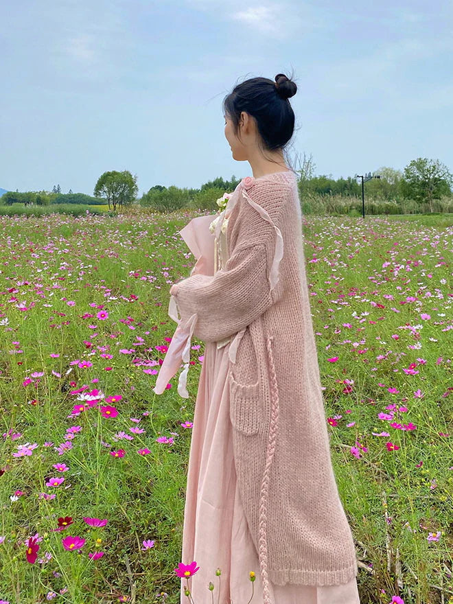 Whimsical Rose Mohair Blend Cardigan