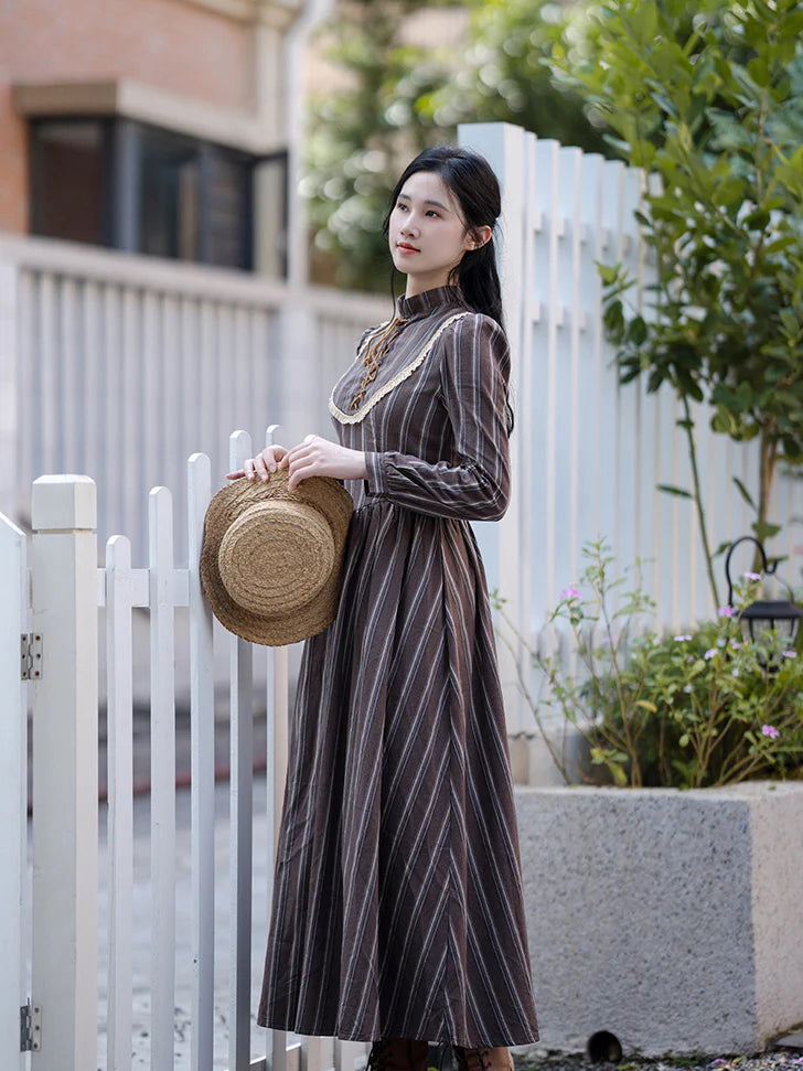 Charlotte's Breezy Brown Stripe Dress