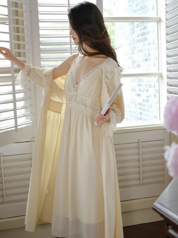 Vintage Dream Slip Dress and Gown Set