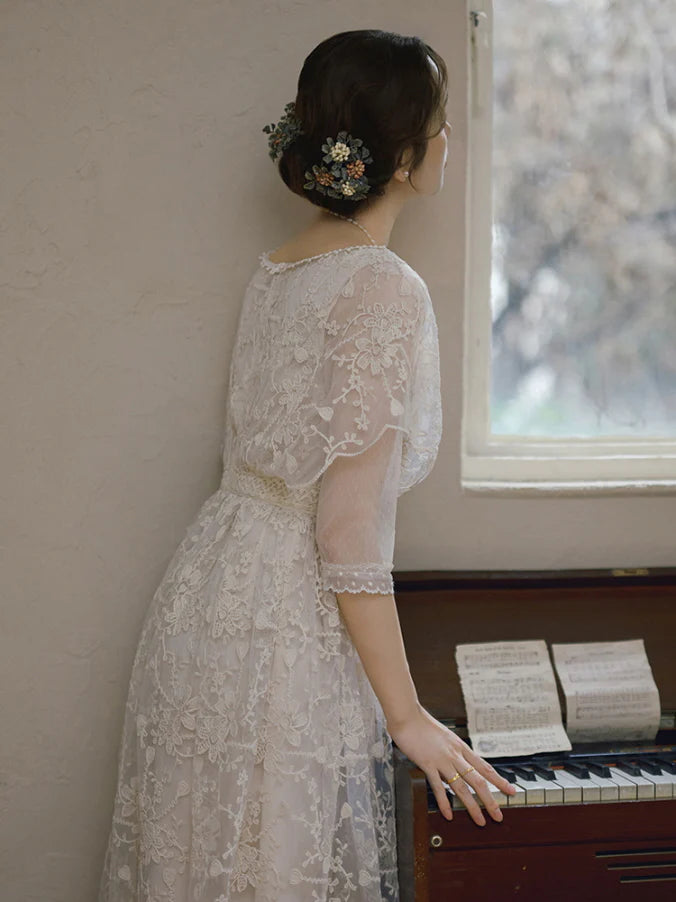 Moonlit Garden Lace Dress