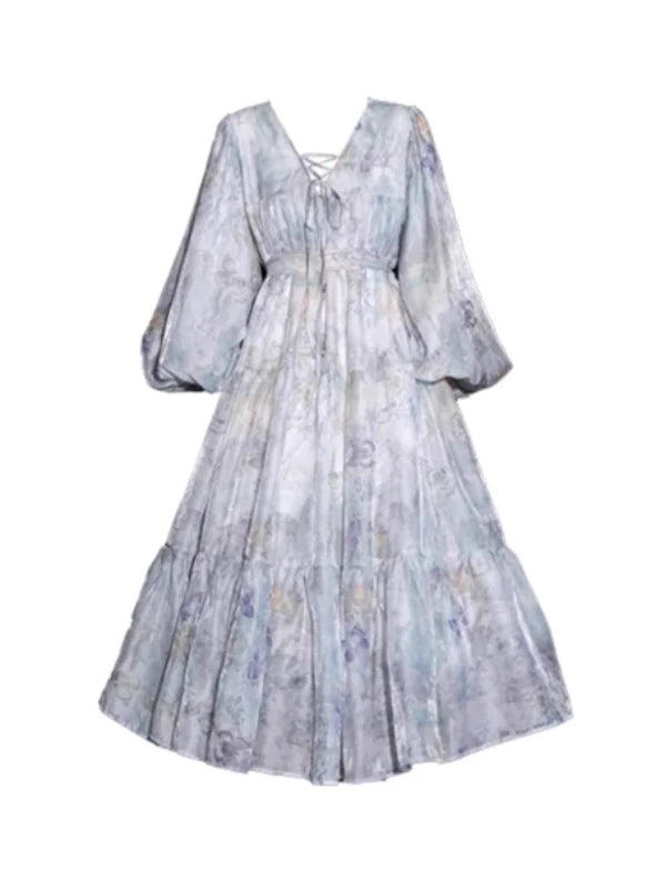 Whimsical Blue Butterfly Dress