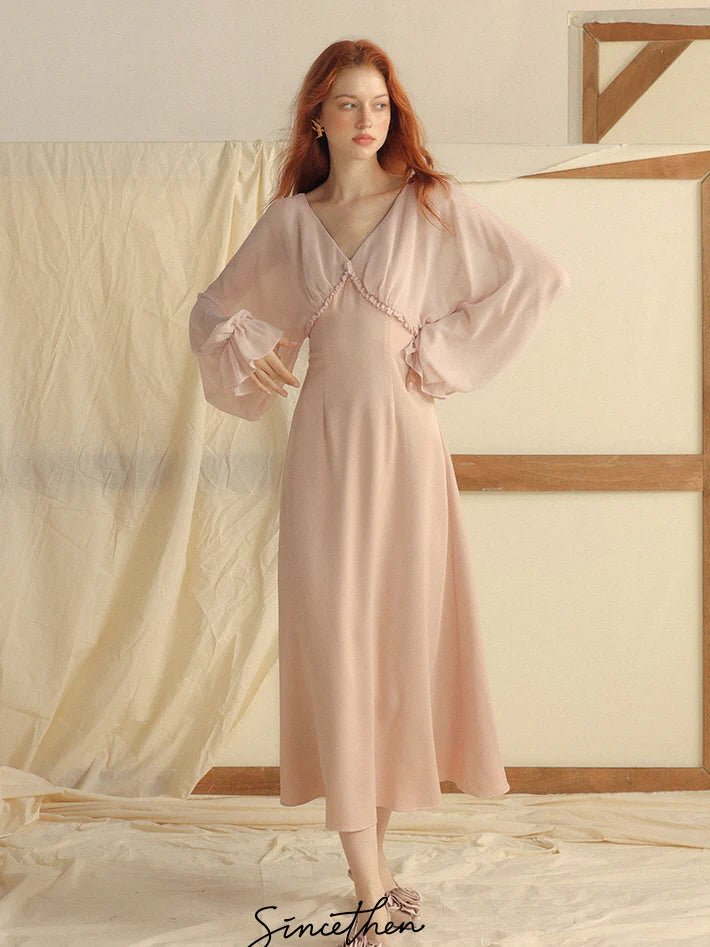 Ethereal Fairy Light Pink Dress