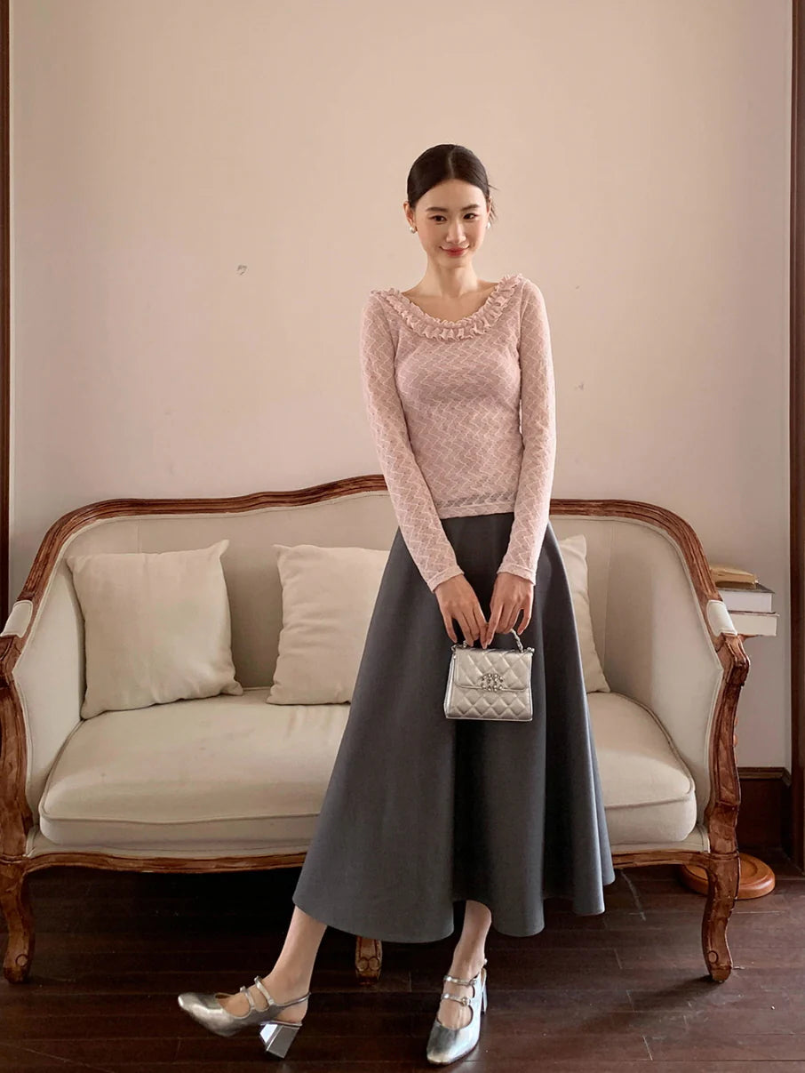 Romantic Ruffle Lace Blouse