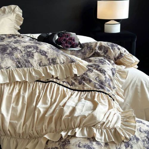 French Rose Garden Retro Bedding Set