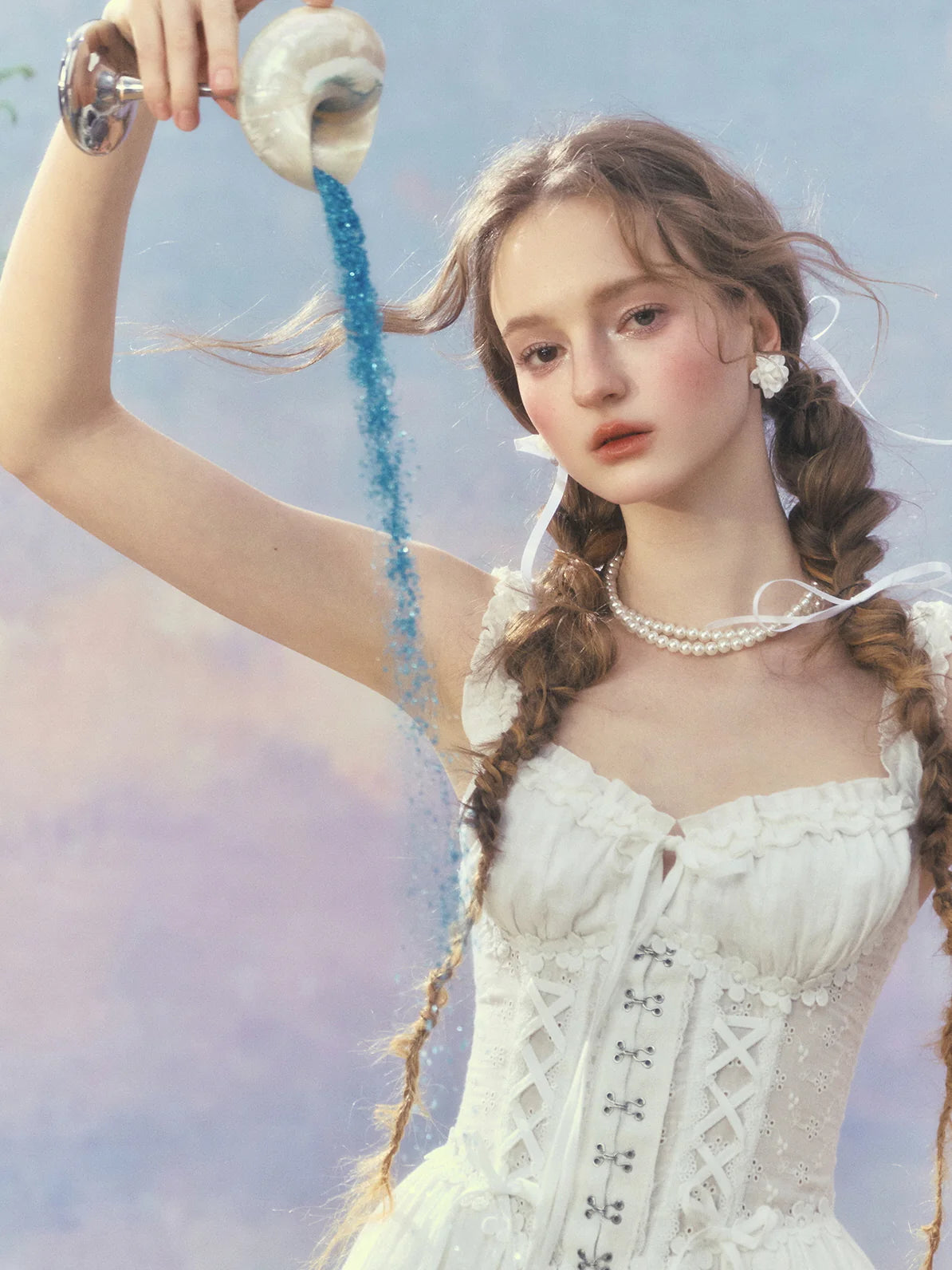 Ethereal Princess Whtie Corset Dress