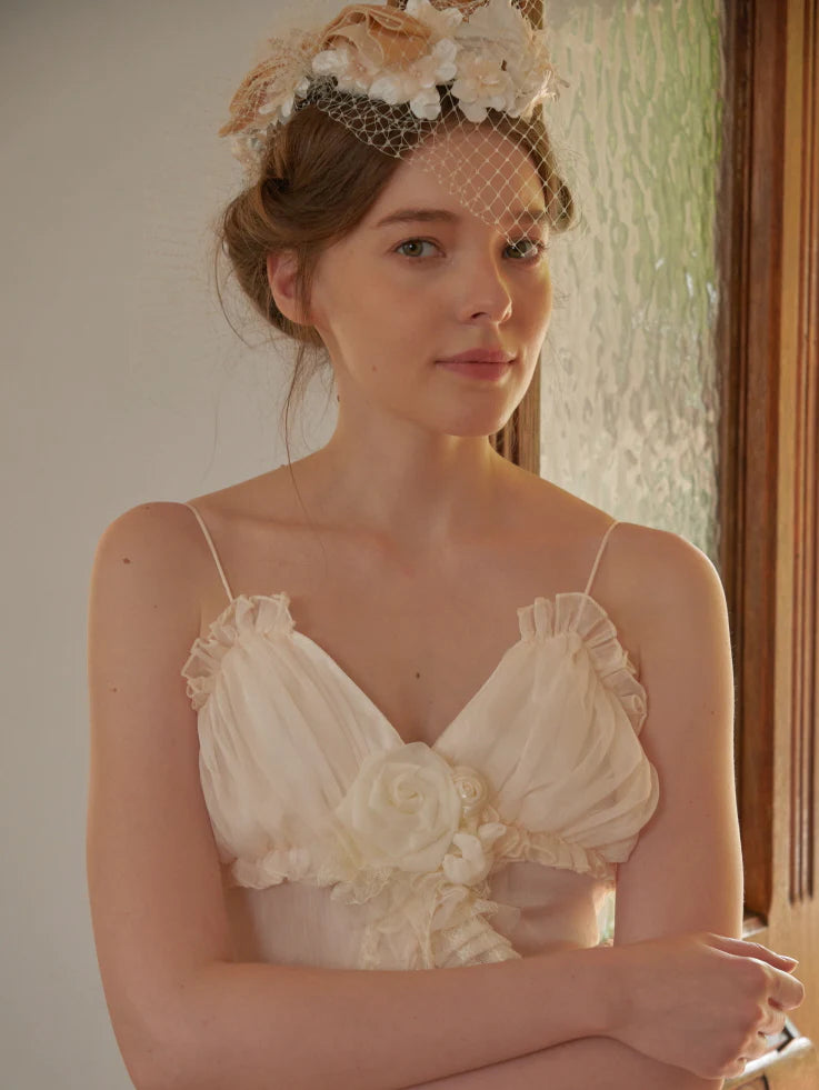 Ivory Bloom Corset Top and Skirt