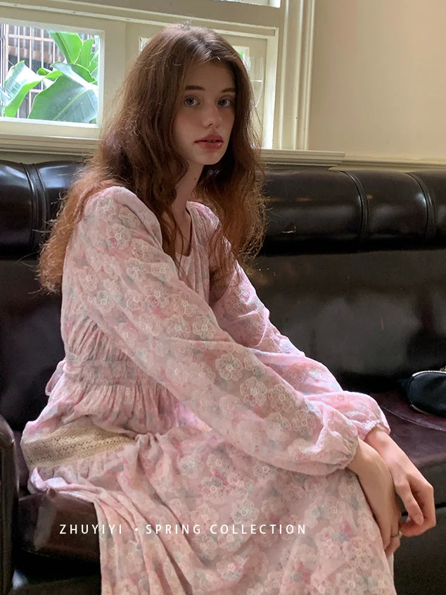 Blossom Embroidered Lace Dress