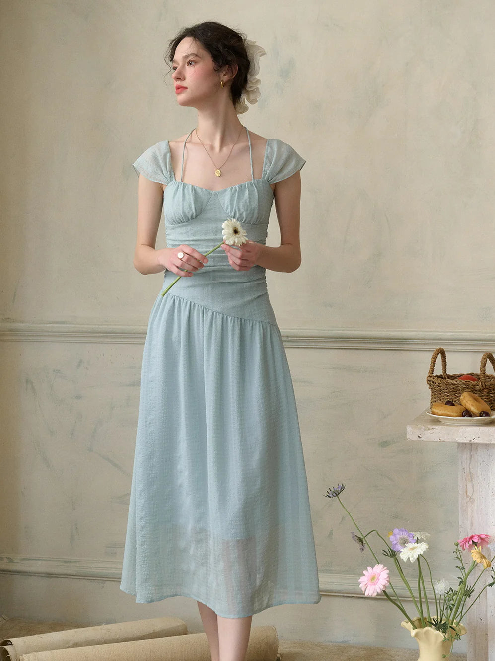 Chloe's Mint Blossom Summer Dress