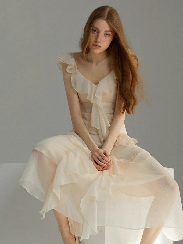 Ethereal Fairy Wings Chiffon Dress