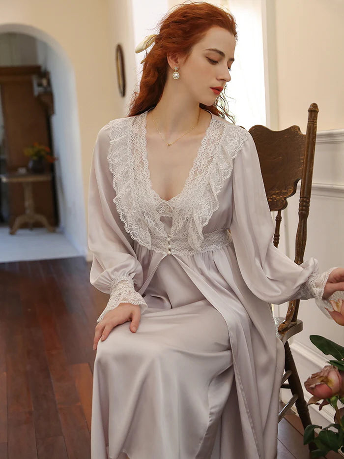 Whispering Silk Lace Nightwear Set