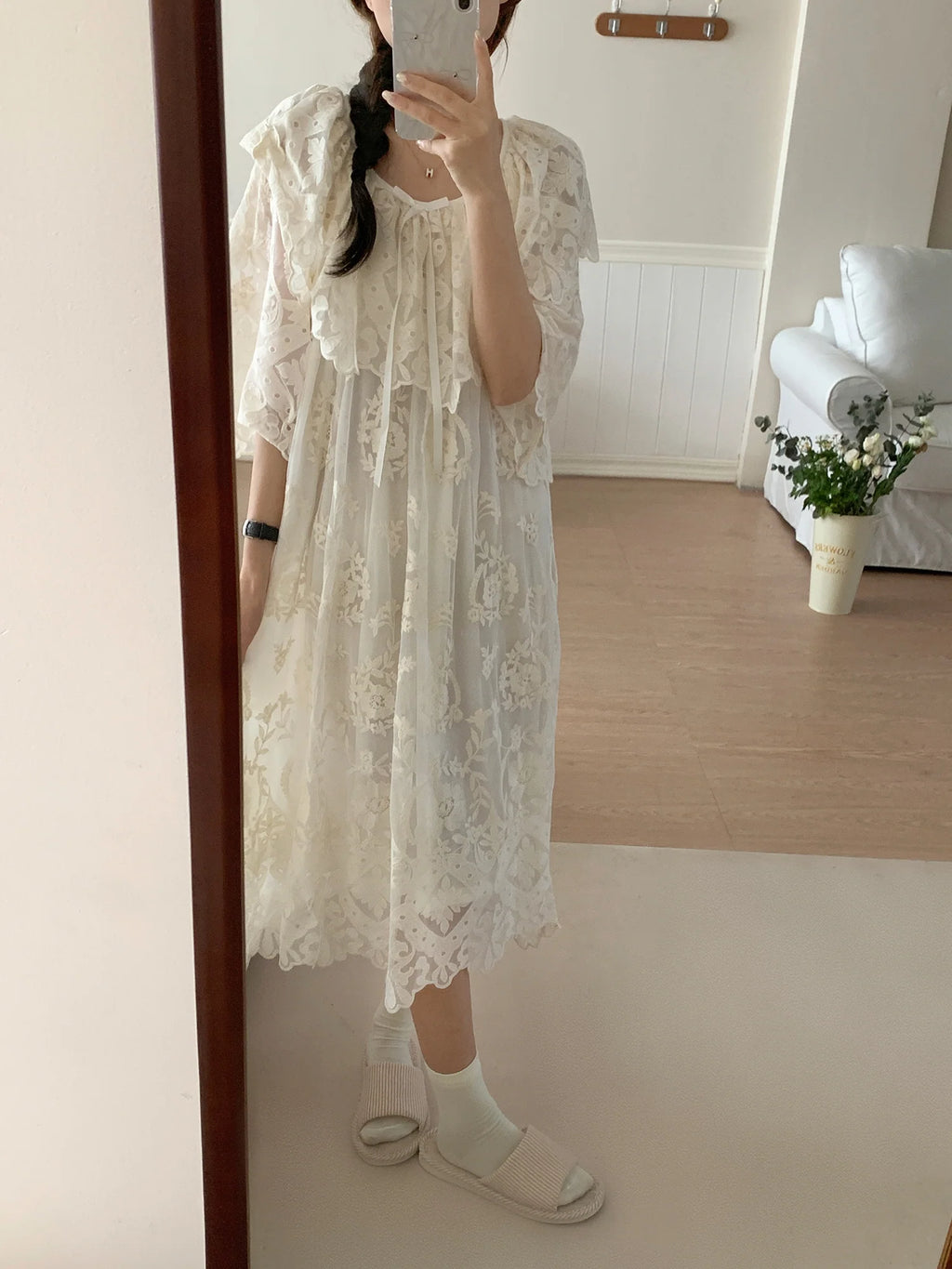 Whispering Blossoms Vintage Nightgown