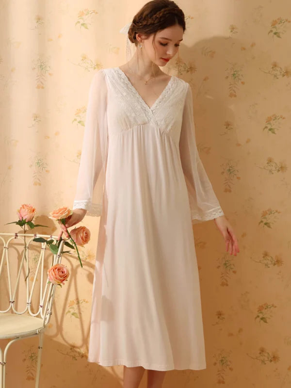 Whispering Rose Lace Nightgown