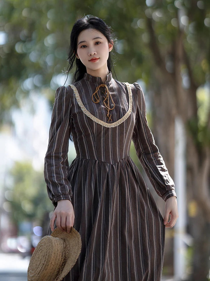 Charlotte's Breezy Brown Stripe Dress