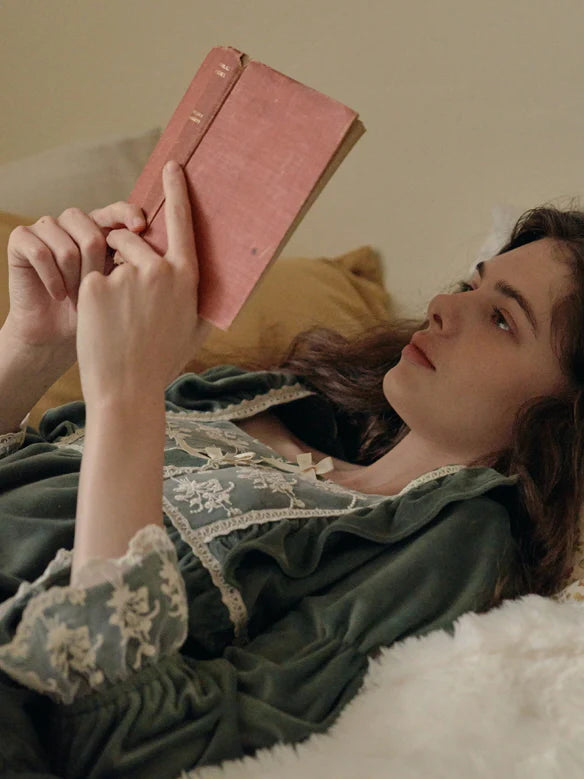 Velvet Garden Lace Pajama Set