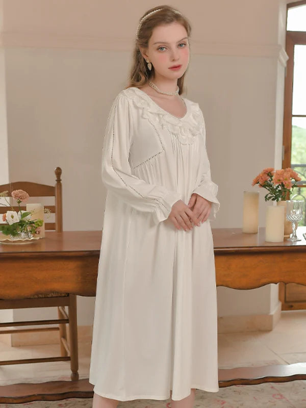 Enchanted Lace White Nightgown