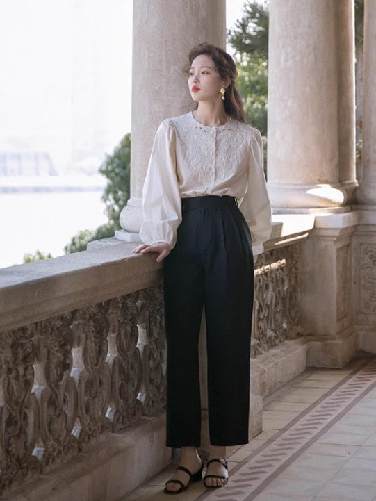 Vintage Embroidered Lace Blouse