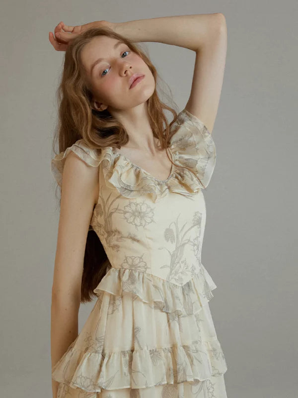 Sunlit Floral Whimsy Dress