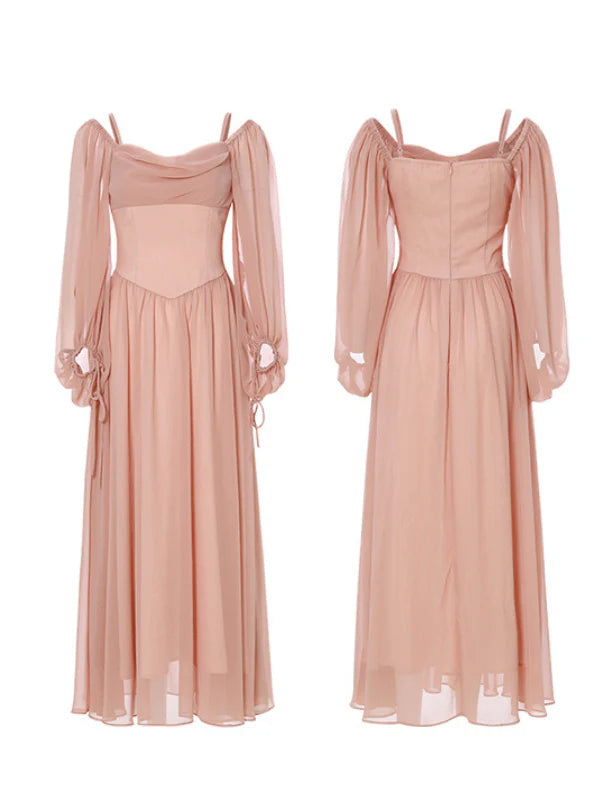 Enchanted Blush Off-Shoulder Gown