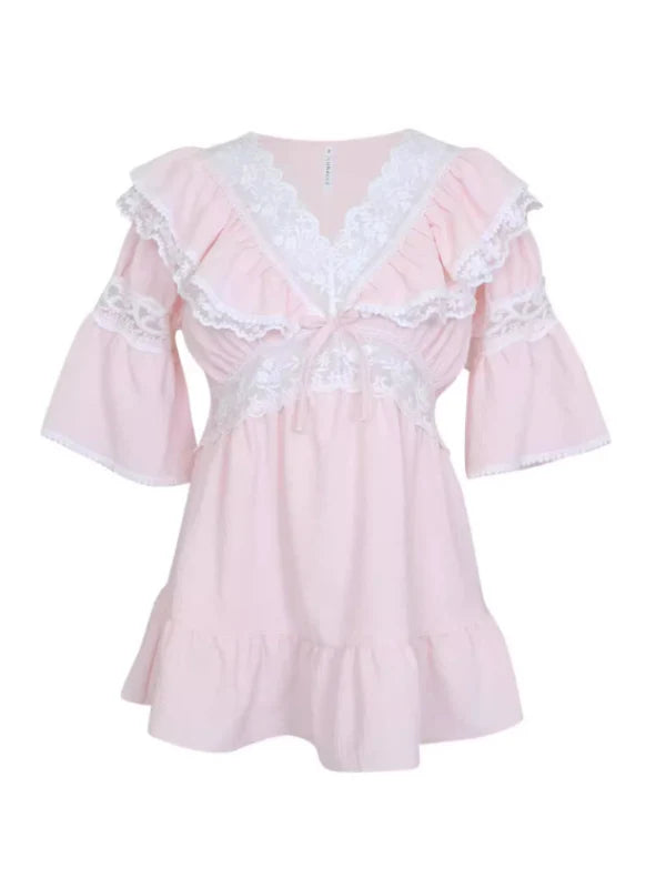 Romantic Lace Frill Pajama