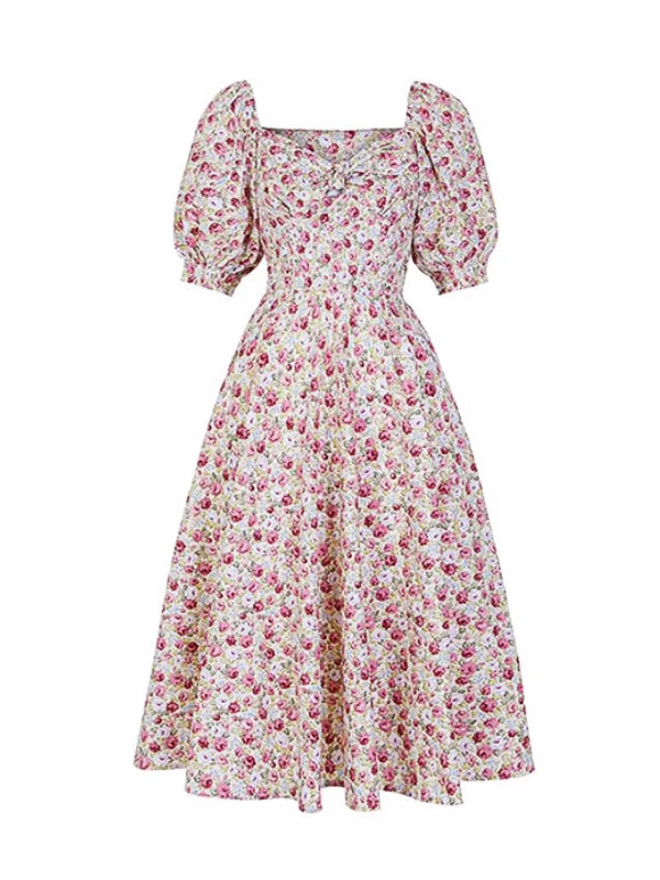 Blossoming Rose Garden Midi Dress