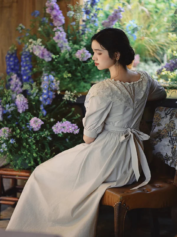 Vintage Charm Cream Lace Dress