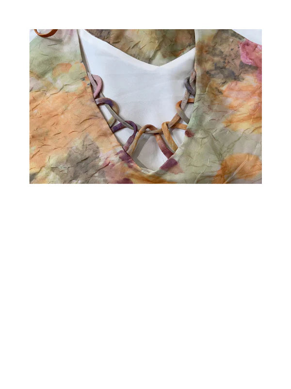 Plus Size Watercolor Garden Rose Dress