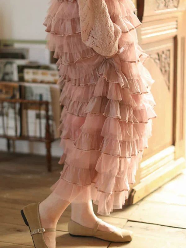 Enchanted Forest Layered Frill Skirt