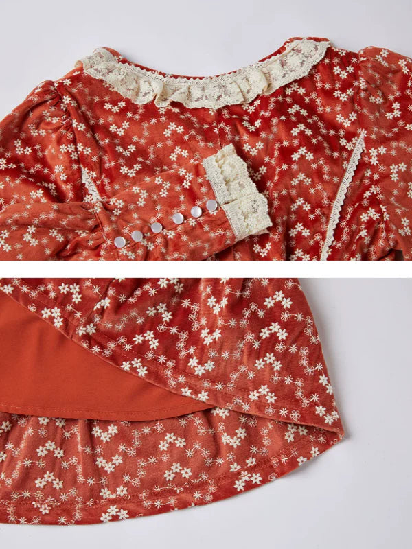 Autumn's Flaming Whisper Dress