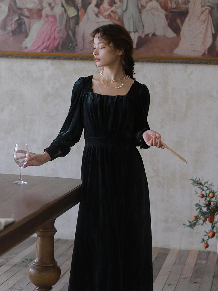 Black Velvet Charm Dress