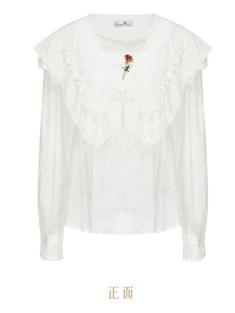 Lucy's Retro Floral Elegance Blouse