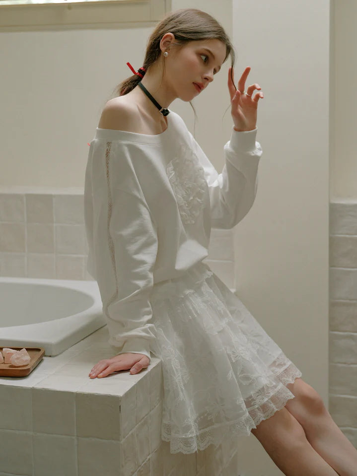 Ethereal Lace Ballet Skirt